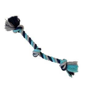 Life is Good Knotted Rope Chew Toy for Dogs Blue Grey S/M